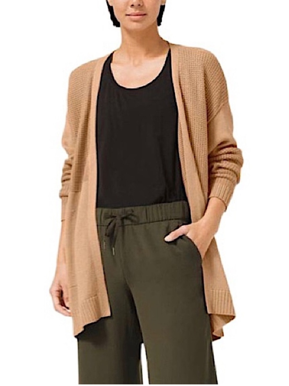 LULULEMON Easy Embrace Wrap Sweater Cardigan Beech Wood Tan Neutral